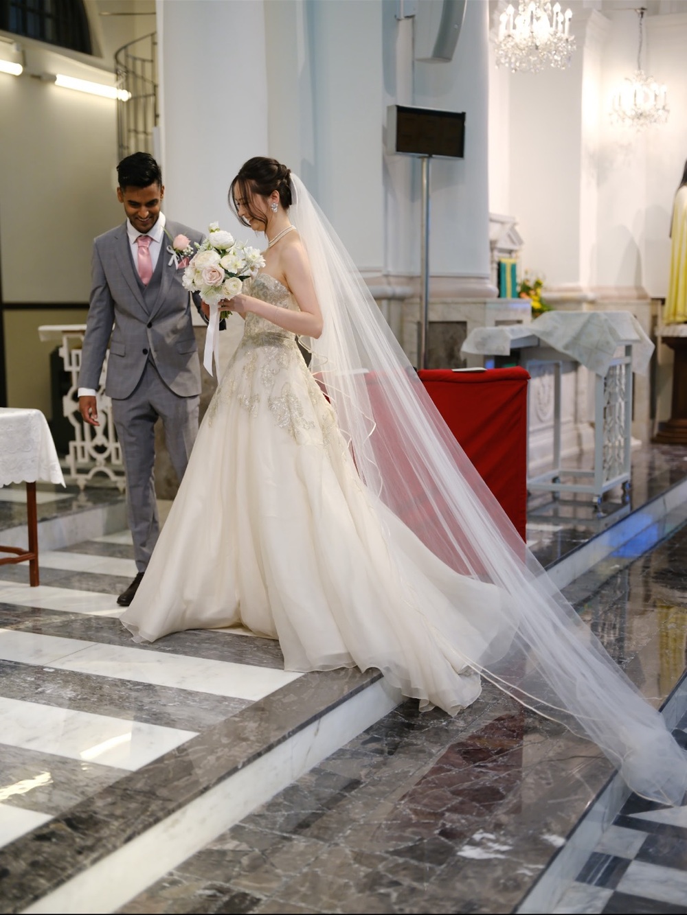Anne Barge Floor Length Bridal Veil